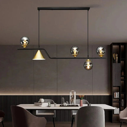 Lustre suspension en verre pour îlot de cuisine style nordique — LZ4X9P