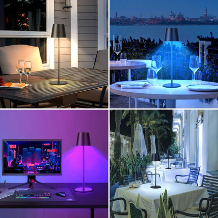 Lampe de bureau LED sans fil avec chargeur USB et ambiance lumineuse — LZ4P9XQ