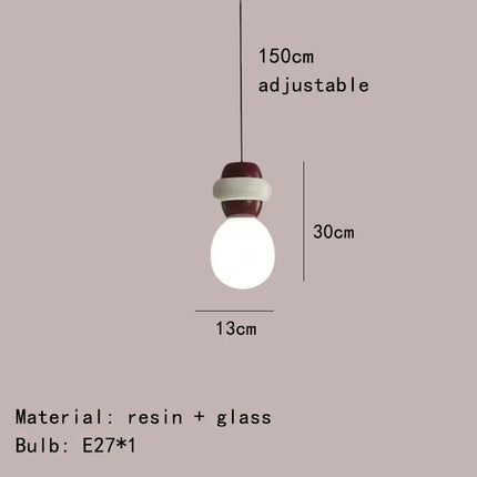 Suspension en résine et verre avec câble ajustable — LZ4X9M