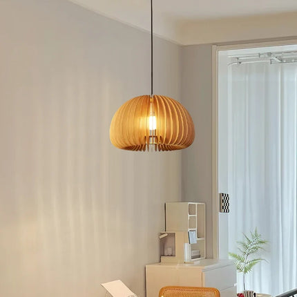 Lustre en bois style japonais rétro pour décoration créative — LZ4X9T