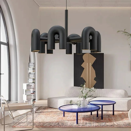 Lustre suspension art déco en métal avec cordon réglable — LZ4X9P2