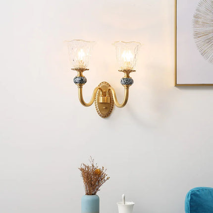 Applique murale rétro dorée pour décoration intérieure élégante — LZ4X9P2