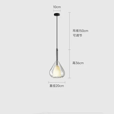 Lustre moderne minimaliste en verre de design italien — LZ4X9P2