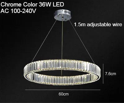 Lustre moderne en cristal élégant et raffiné haut de gamme — LZ4P9X