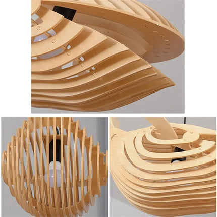 Suspension artistique en bois forme baleine — LZ4X9P2