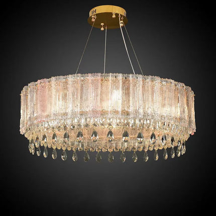 Lustre cristal de luxe avec éclairage LED style nordique — LZ4P9XQ