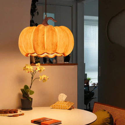 Lustre LED style japonais rétro Wabi Sabi en forme de citrouille pour restaurant — LZ4X9P