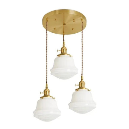 Suspension LED en verre blanc laiteux élégant — LZ4P9XQ