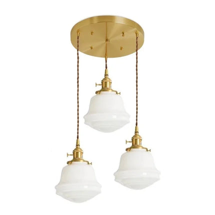 Suspension LED en verre avec prise cuivre style nordique moderne — LZ4X9B