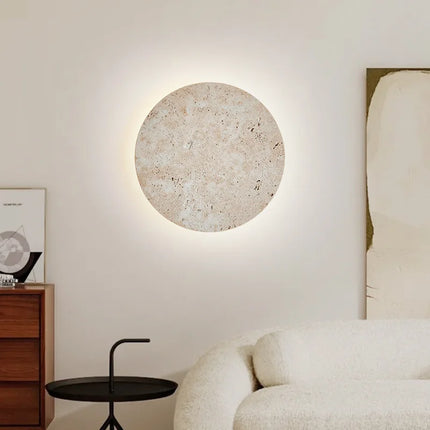 Applique murale ronde en pierre naturelle au design artistique — LZ4X9JQ