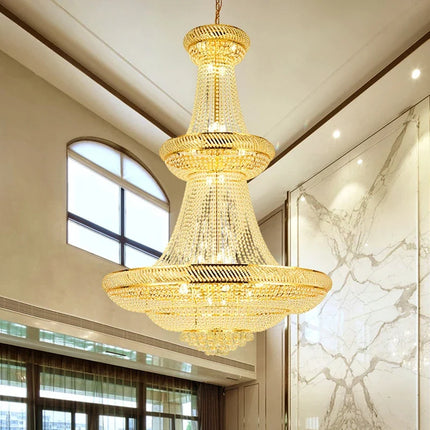 Lustre LED en cristal pour hall d'entrée luxueux — LZ4X9P2