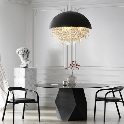 Suspension hémisphérique en cristal pour intérieur élégant — LZ4X9M