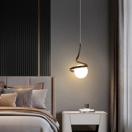 Suspension sphérique en verre pour éclairage minimaliste moderne — LZ4X9J