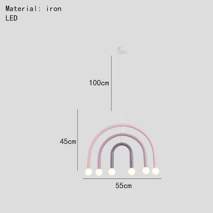 Lustre suspension réglable en fil métallique arc-en-ciel art déco — LZ4P9XQ