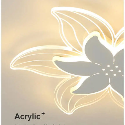 Plafonnier LED art déco à motif fleuri pour bureau et étude — LZ3F9XQ