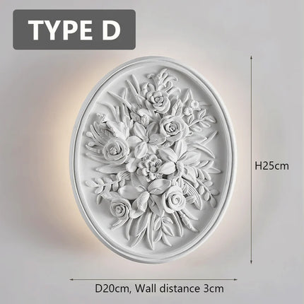 Applique murale circulaire en verre au style rétro pour intérieur élégant — LZ4X9D2
