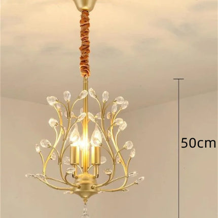 Lustre vintage en cristal à quatre branches pour éclairage élégant — LZ4D9X
