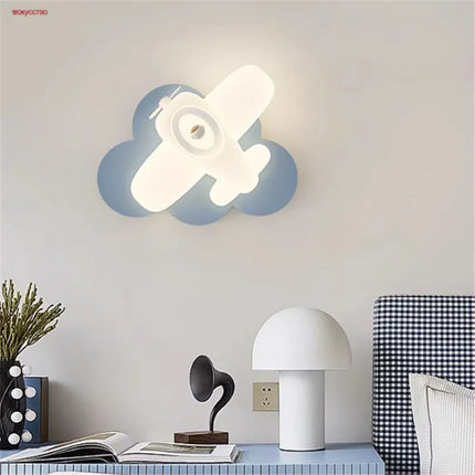 Applique murale LED pour enfants en forme d'avion ou d'étoile — LZ4X9M