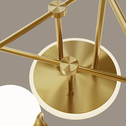 Lustre en verre blanc au design moderne pour intérieur contemporain — LZ4B7X9