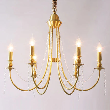 Lustre moderne en laiton pour éclairage intérieur élégant — LZ4X9P