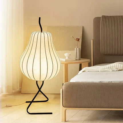 Lampadaire en soie japonaise au design wabi-sabi pour intérieur créatif — LZ4P9XQ