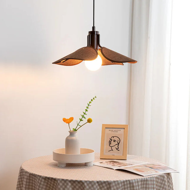 Lustre suspension vintage en tissu tissé style japonais décoratif — LZ4X9T