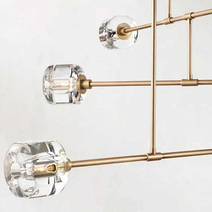 Lustre américain moderne en cristal et cuivre — LZ4X9QJ2