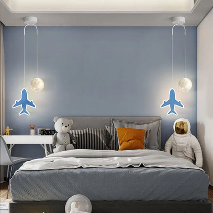 Suspension enfant avec télécommande et motifs étoile, nuage, lune — LZ4X9P