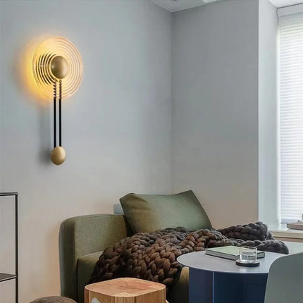 Applique murale LED nordique à ondulations au design moderne et épuré — LZ4X9T2