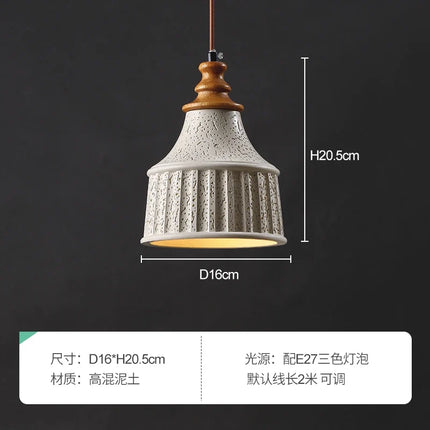 Suspension minimaliste en béton style wabi-sabi pour intérieur moderne — LZ4X9P