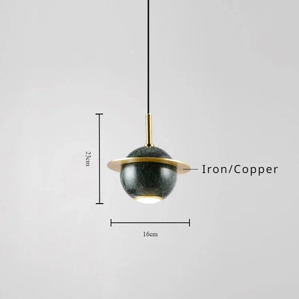 Lustre circulaire en marbre naturel style nordique pour bars et restaurants — LZ4X7Q9J