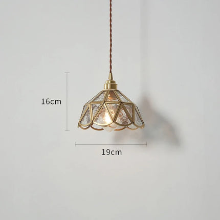 Suspension LED nordique en verre et cuivre moderne — LZ4X9T2