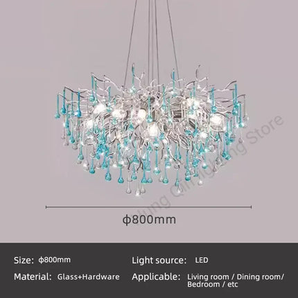Lustre LED bicolore en verre style postmoderne — LZ4X9Q2