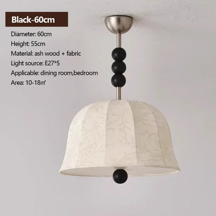 Lustre rétro en tissu lumineux pour décoration intérieure — LZ4X9P