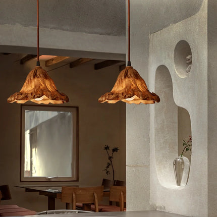 Suspension en résine style wabi-sabi zen vintage pour intérieur — LZ4X9T