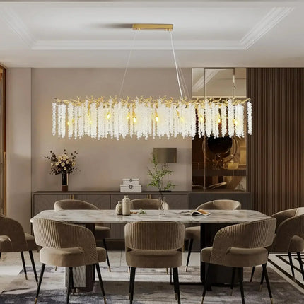 Lustre à pampilles en cristal pour éclairage intérieur LED — LZ4X9P2