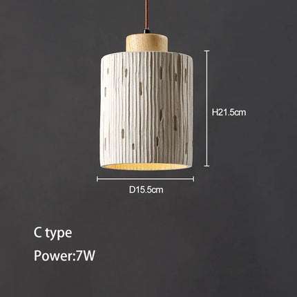 Suspension LED style loft en béton pour restaurant et bar — LZ4D9X1