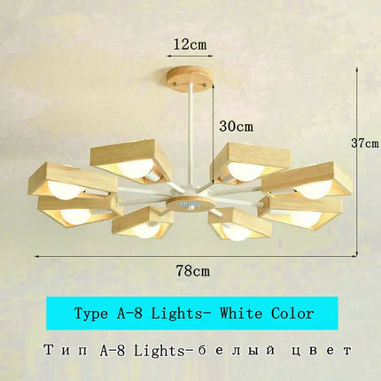 Lustre suspension scandinave minimaliste rotatif 360° en bois — LZ4X9Q2