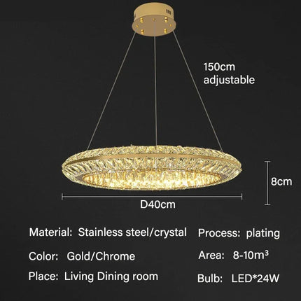 Lustre LED en cristal pour hôtel et bar — LZ4X9T2