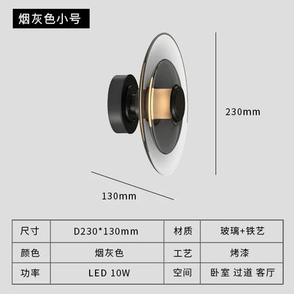 Applique murale LED en verre au design minimaliste pour intérieur — LZ4X9P2