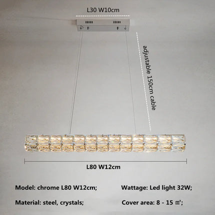 Lustre moderne LED en cristal K9 pour décoration intérieure — LZ4X9M