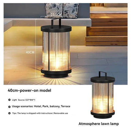 Lampadaire solaire extérieur étanche en verre pour jardin — LZ4X9P2Q