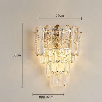 Applique murale nordique en cristal au design moderne décoratif — LZ4JX9Q
