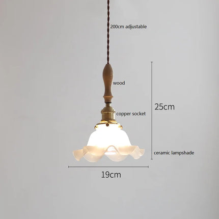 Suspension fleur en céramique moderne
