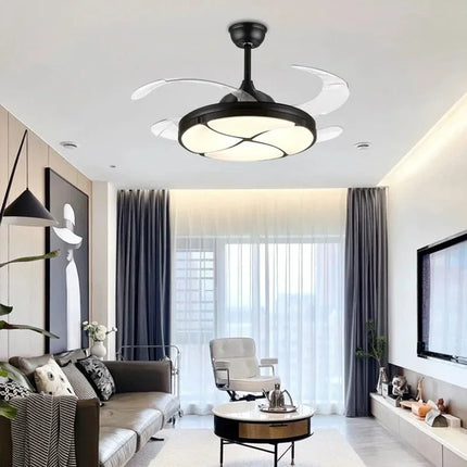 Plafonnier moderne silencieux avec ventilateur et éclairage intégré — LZ4Q7N