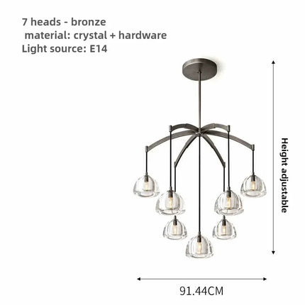 Lustre géométrique en cristal pour intérieur luxueux — LZ4XJ9