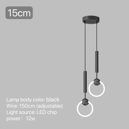 Suspension LED en anneau au design nordique moderne — LZ4X9P