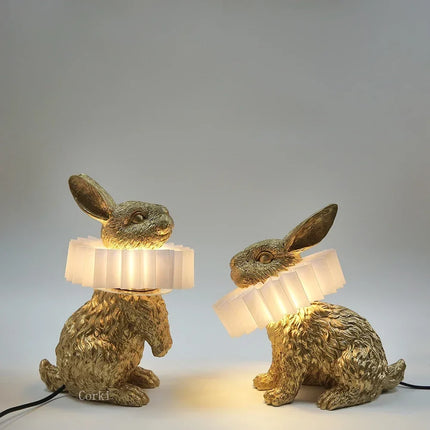 Lampe de chevet décorative en résine forme lapin style nordique — LZ4X9P2Q