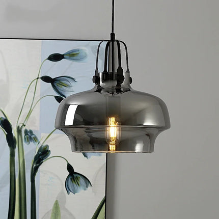 Suspension nordique en verre avec éclairage LED moderne — LZ4T9Q2M