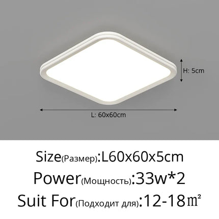 Plafonnier LED ultra mince décoratif à quatre grilles pour intérieur — LZ4X9M